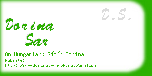 dorina sar business card